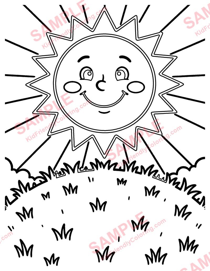 One Sun coloring page preview