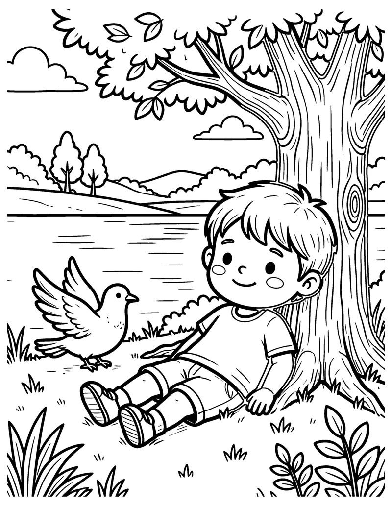 Peace coloring page preview