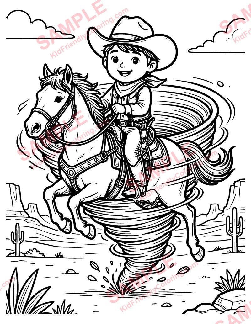 Pecos Bill coloring page preview