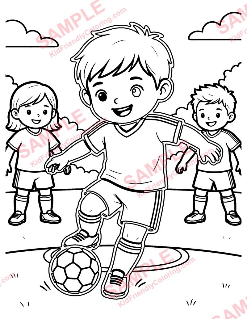 Penalty Kick coloring page preview