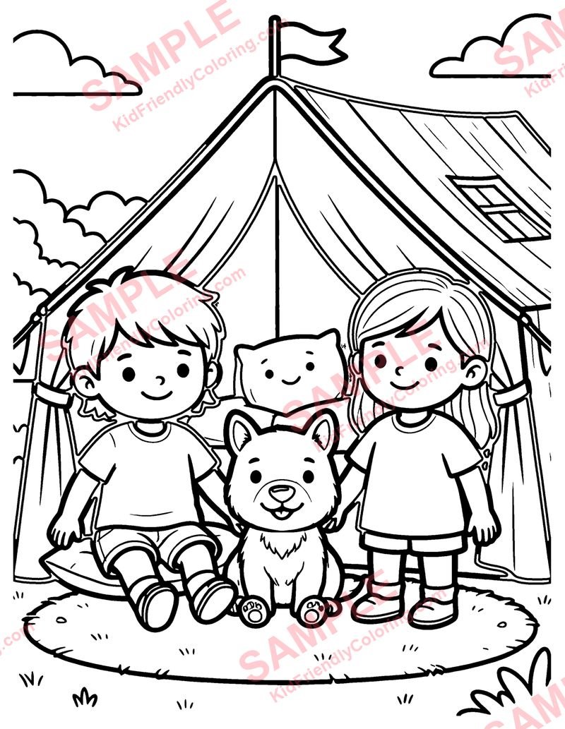 Pillow Fort coloring page preview