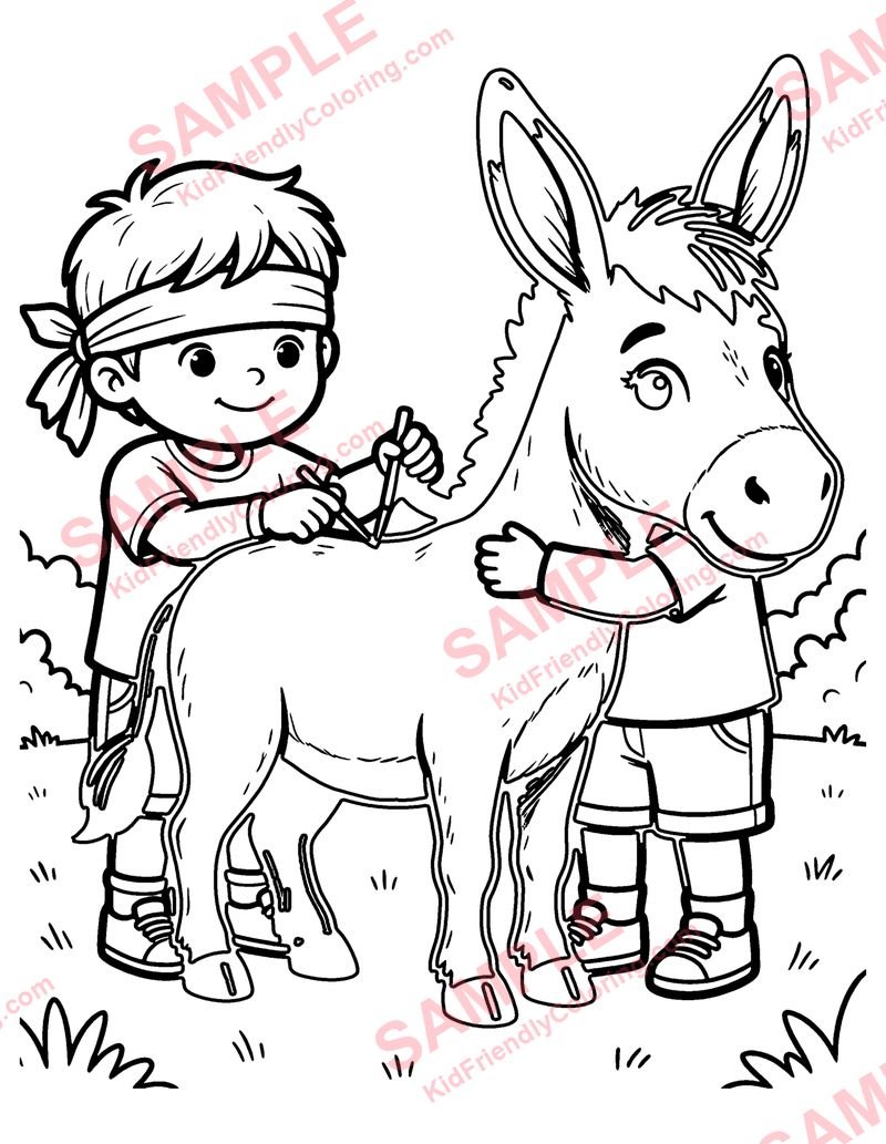Pin the Tail coloring page preview