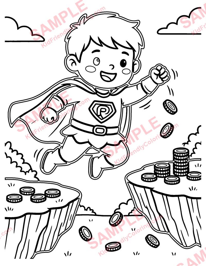 Platform Jump coloring page preview