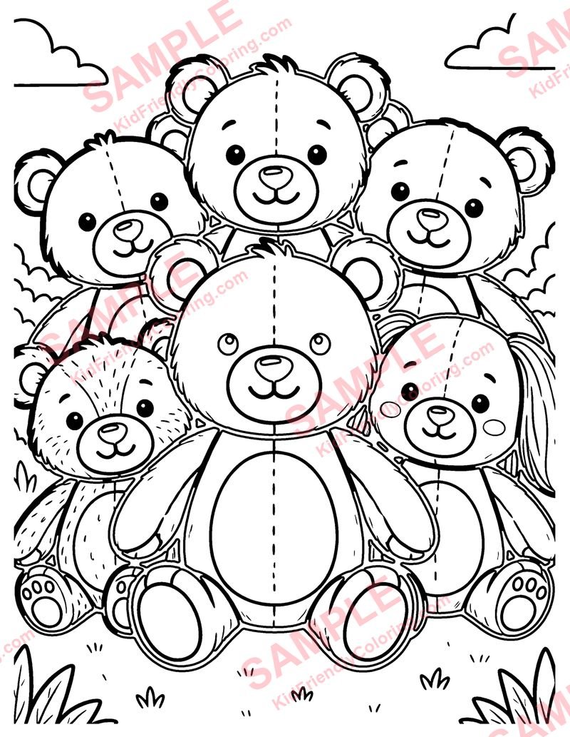 Plush Pile coloring page preview