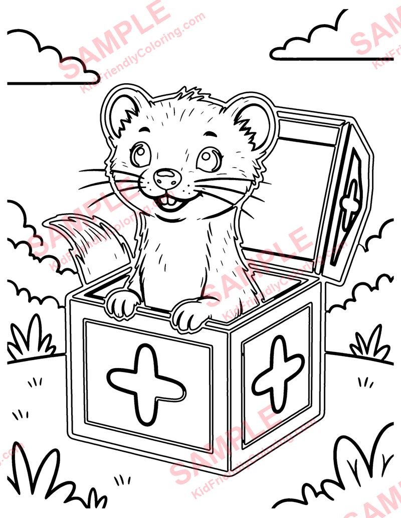 Pop Goes the Weasel coloring page preview