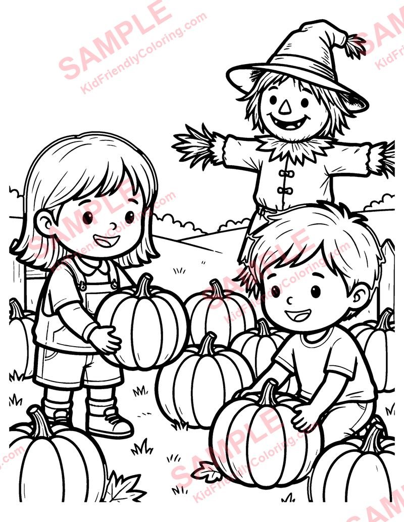 Pumpkin Patch coloring page preview