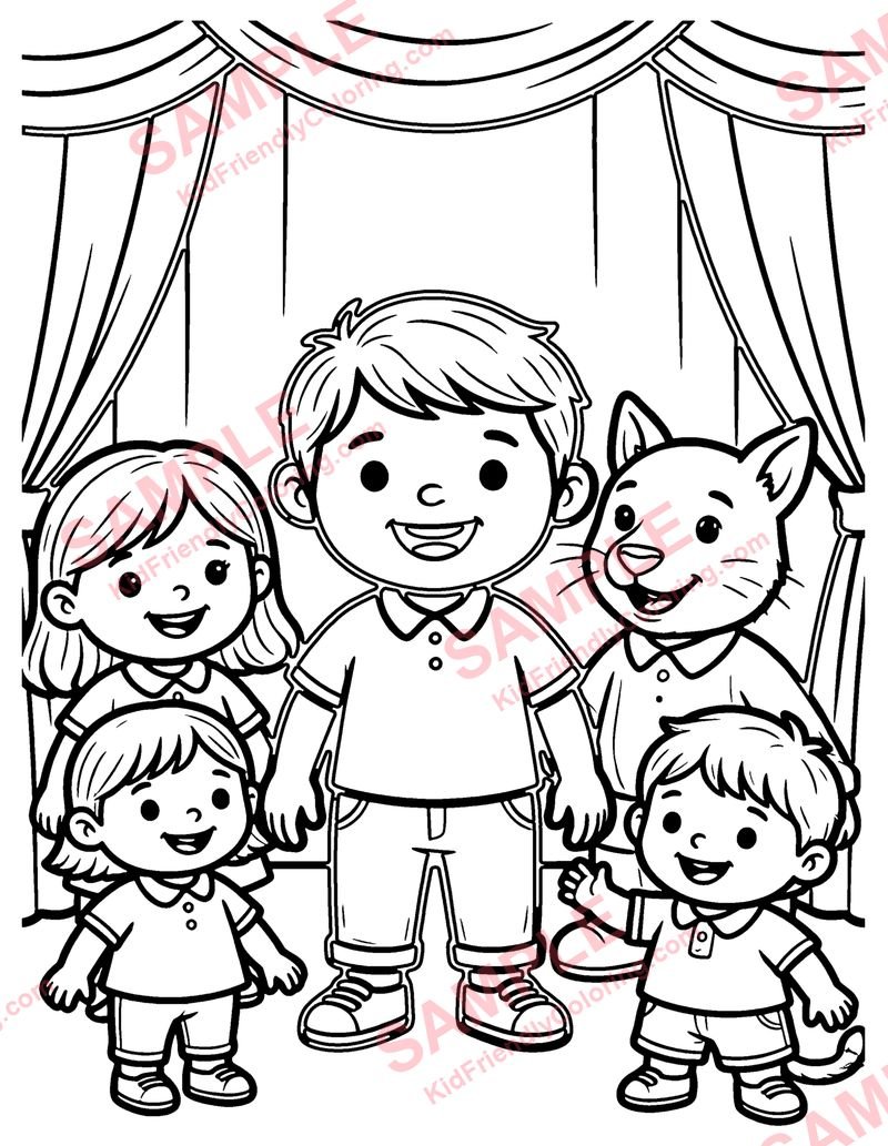 Puppet Theater coloring page preview