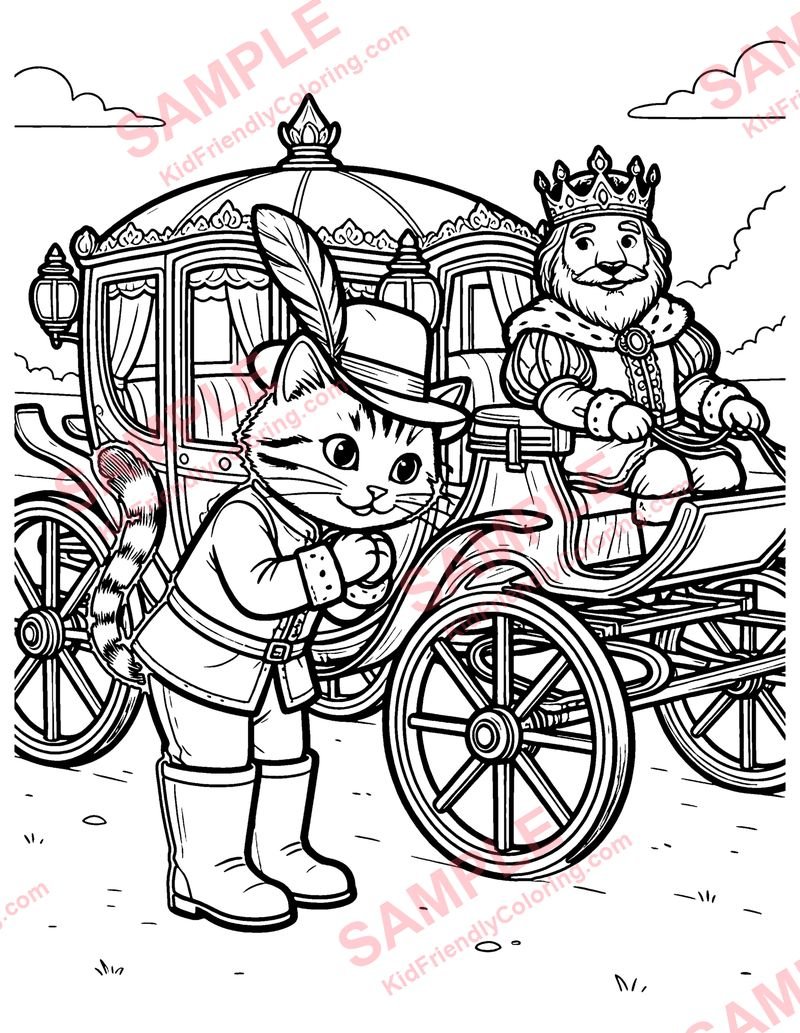 Puss in Boots coloring page preview