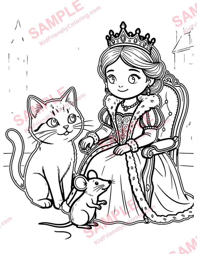 Pussy Cat, Pussy Cat coloring page preview