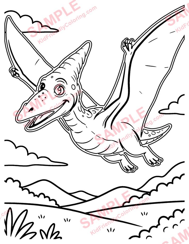 Quetzalcoatlus coloring page preview