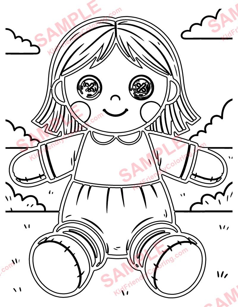 Rag Doll coloring page preview