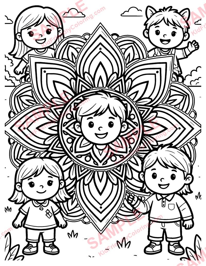Rangoli Art coloring page preview