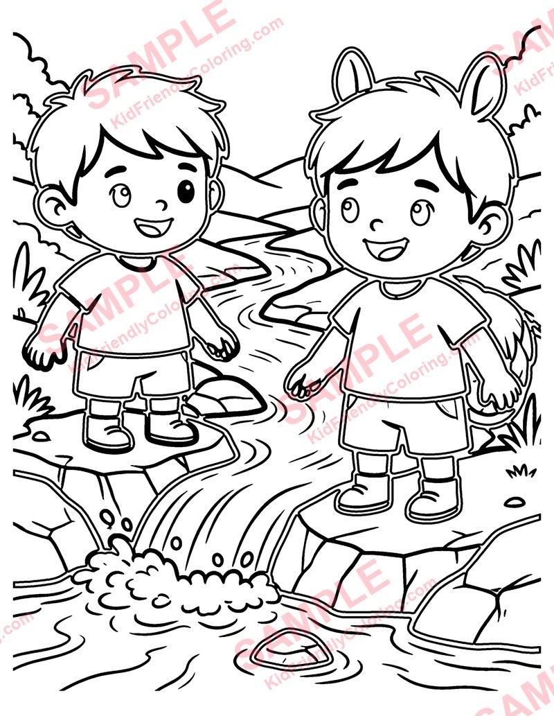 Rapids coloring page preview