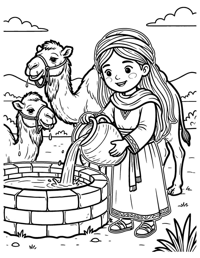 Rebekah Waters the Camels coloring page preview