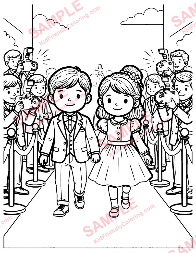 Red Carpet coloring page preview