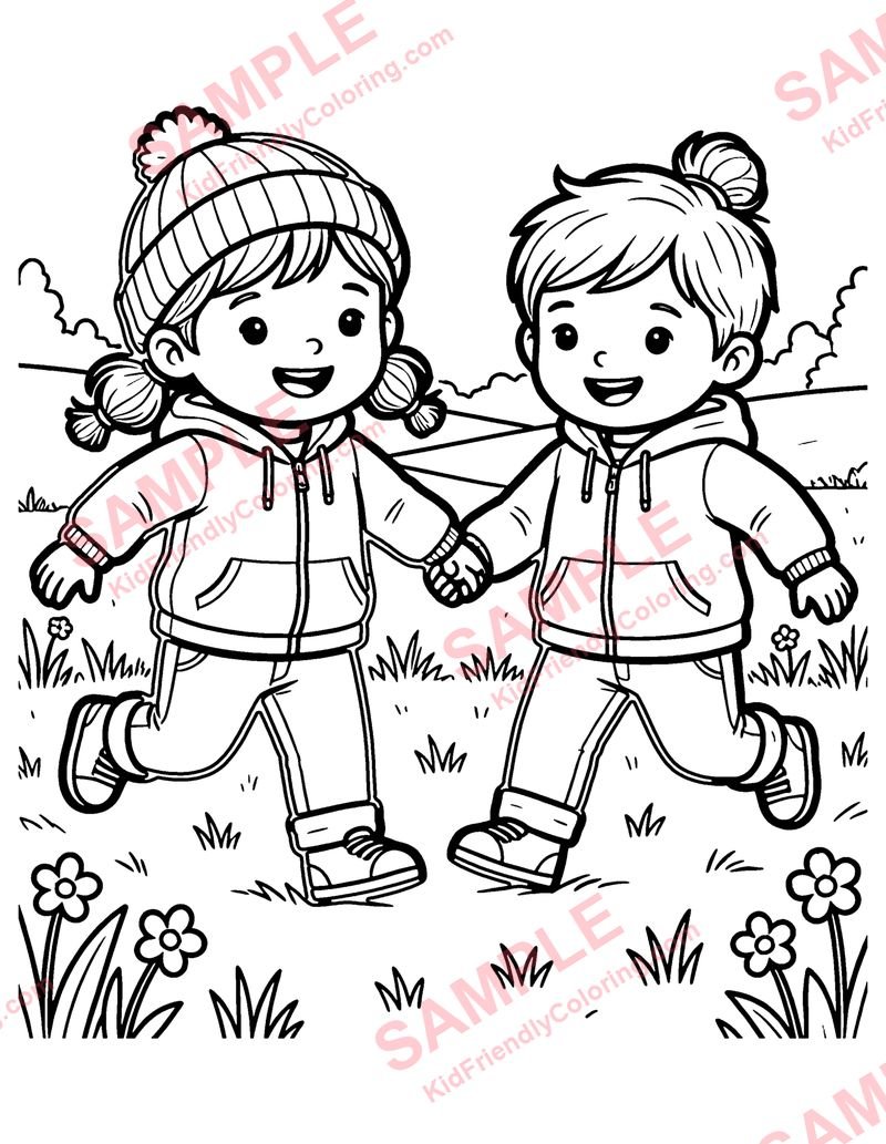 Red Light Green Light coloring page preview