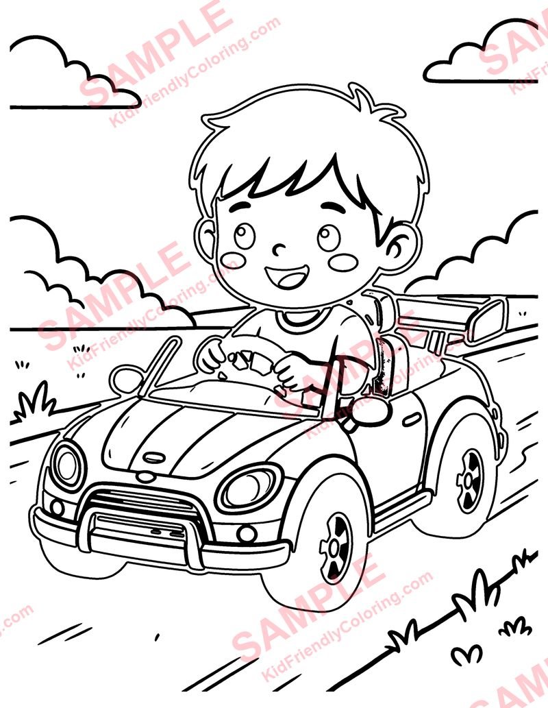 Remote Control Car coloring page preview