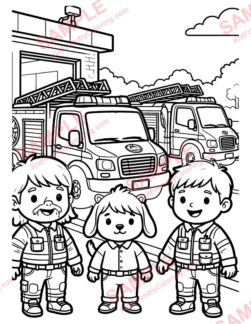 Rescue Team coloring page preview