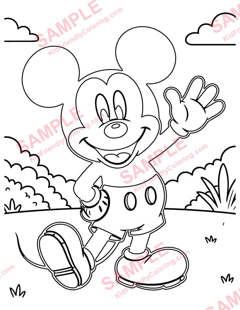 Retro Mouse coloring page preview