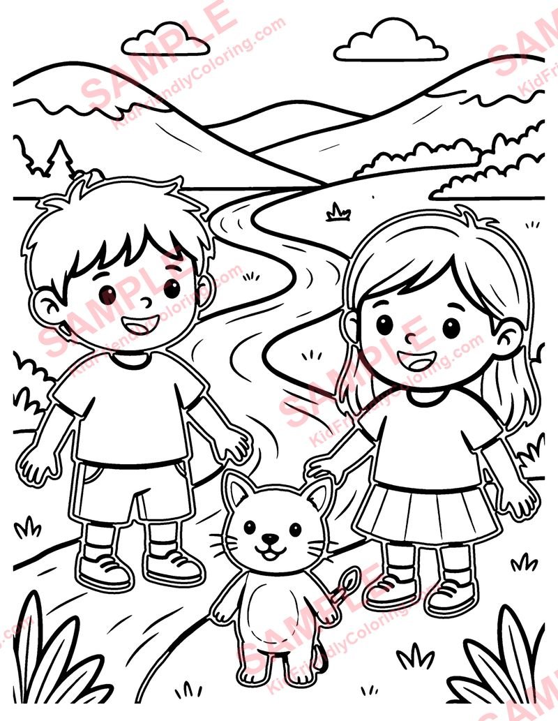River Bend coloring page preview