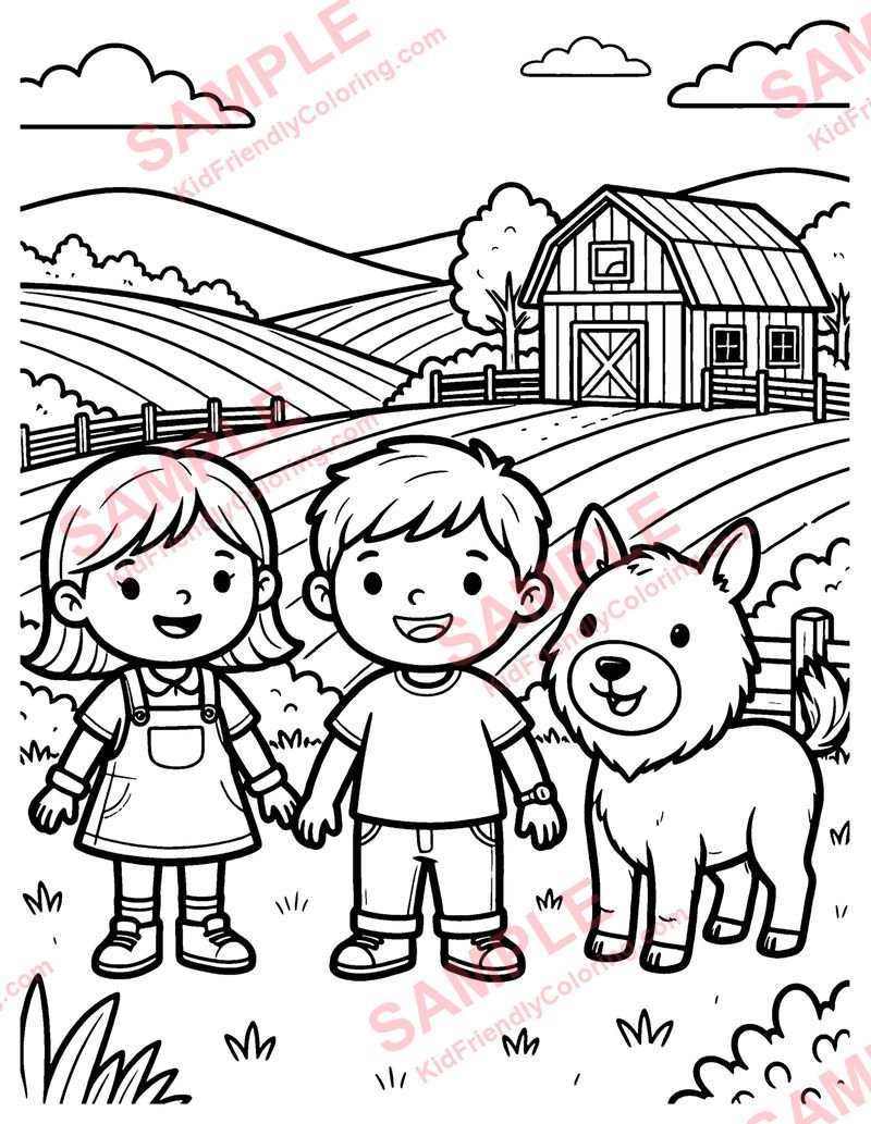 Rolling Hills coloring page preview