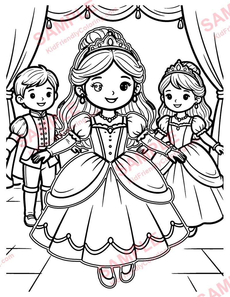 Royal Ball coloring page preview