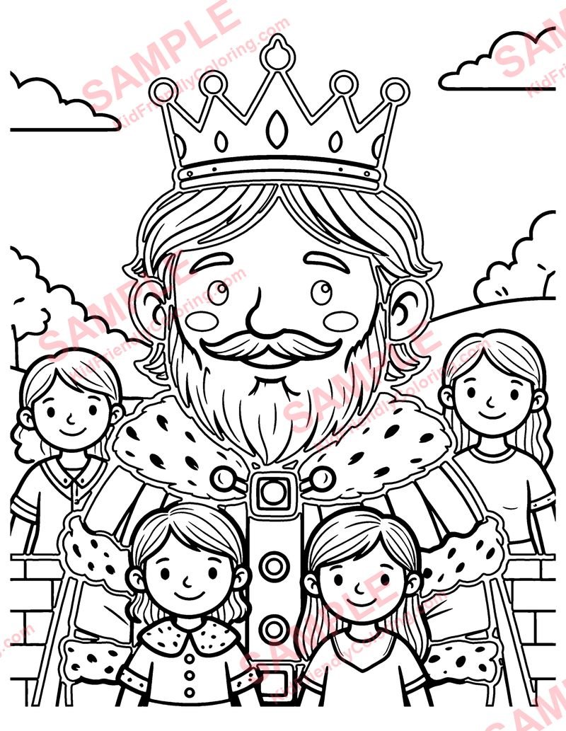 Royal Coronation coloring page preview