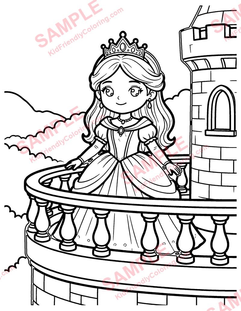 Royal Princess coloring page preview