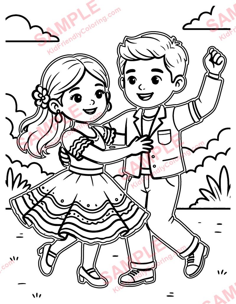 Salsa coloring page preview