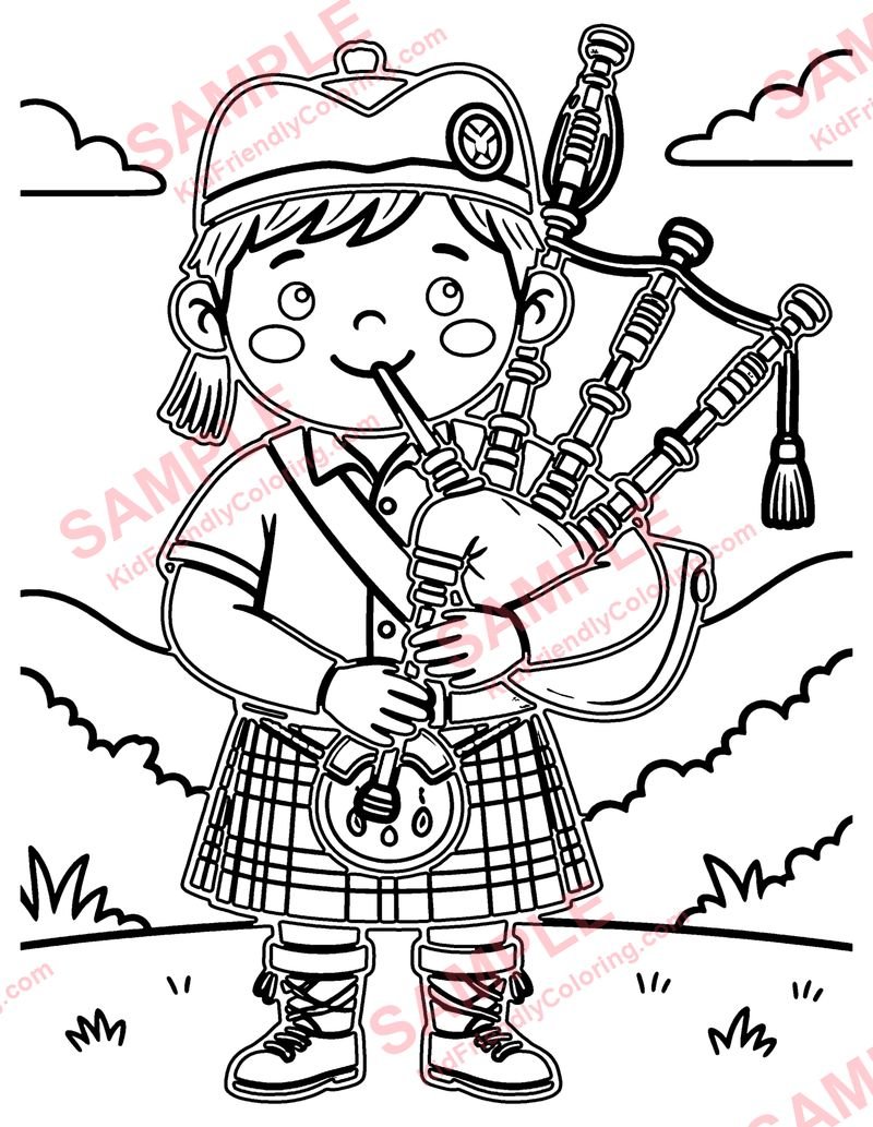 Scotland coloring page preview