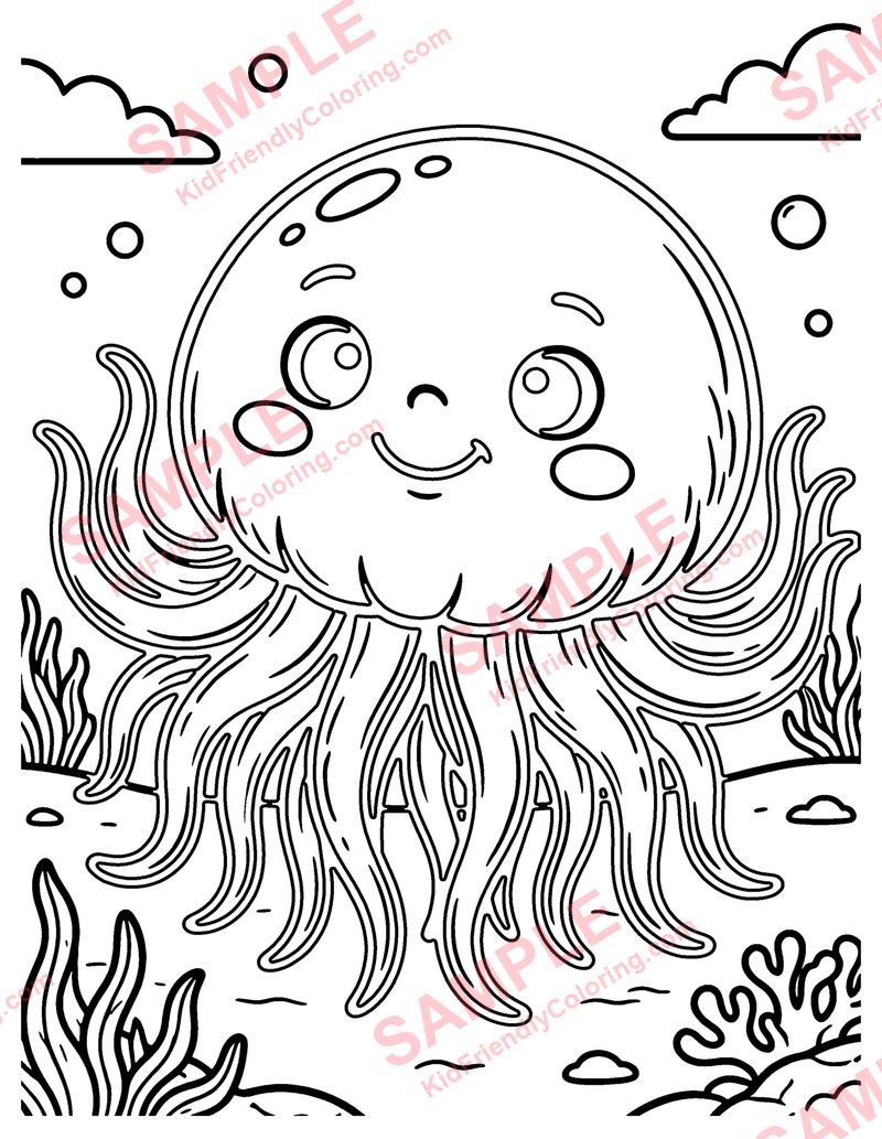 Sea Anemone coloring page preview