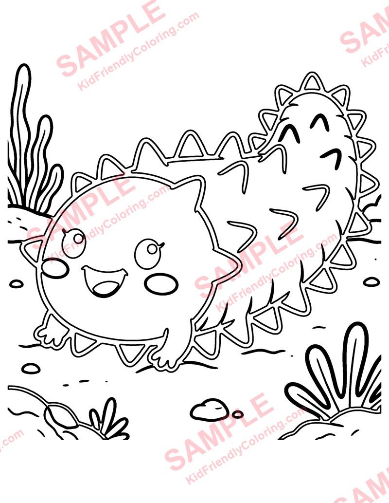 Sea Cucumber coloring page preview
