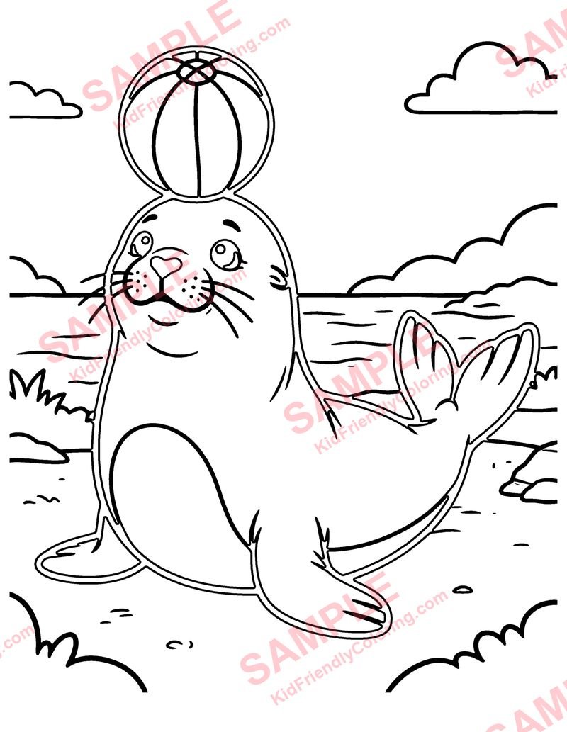 Sea Lion coloring page preview
