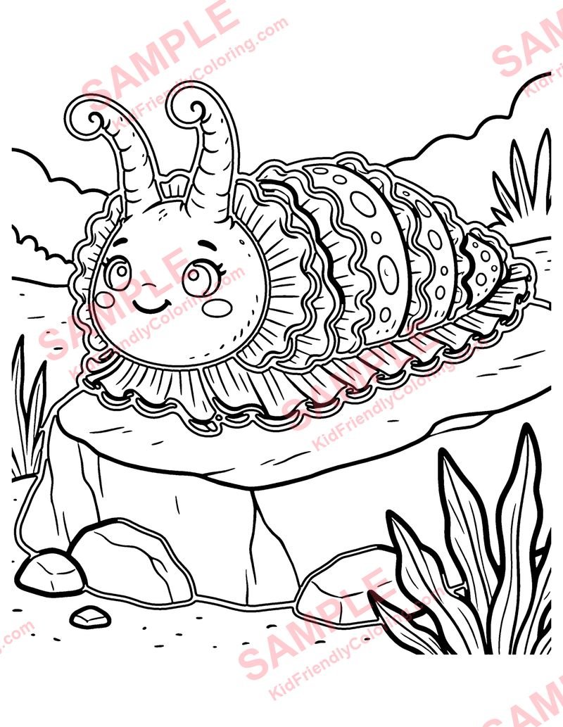 Sea Slug coloring page preview