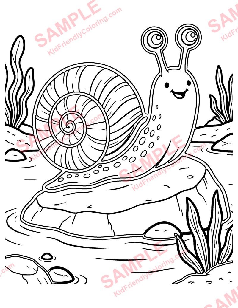 Sea Snail coloring page preview
