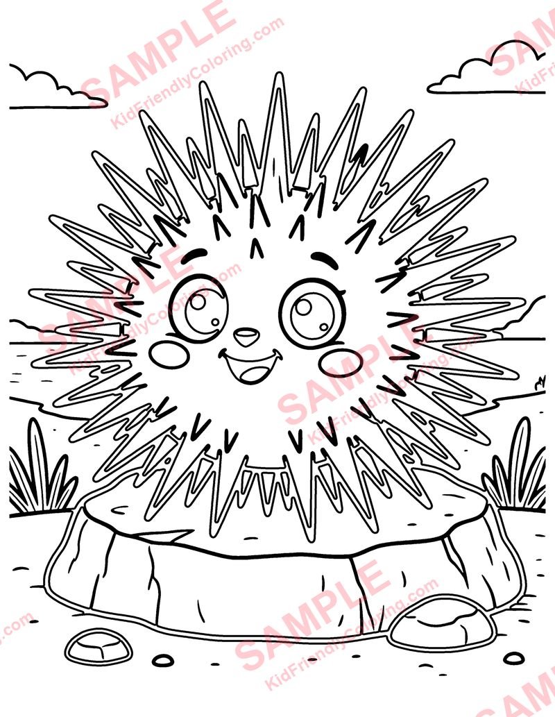 Sea Urchin coloring page preview