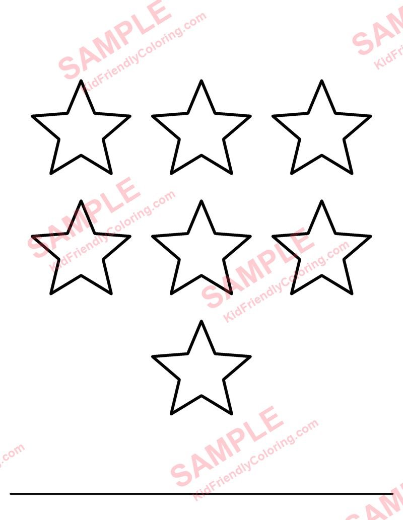 Seven Stars coloring page preview