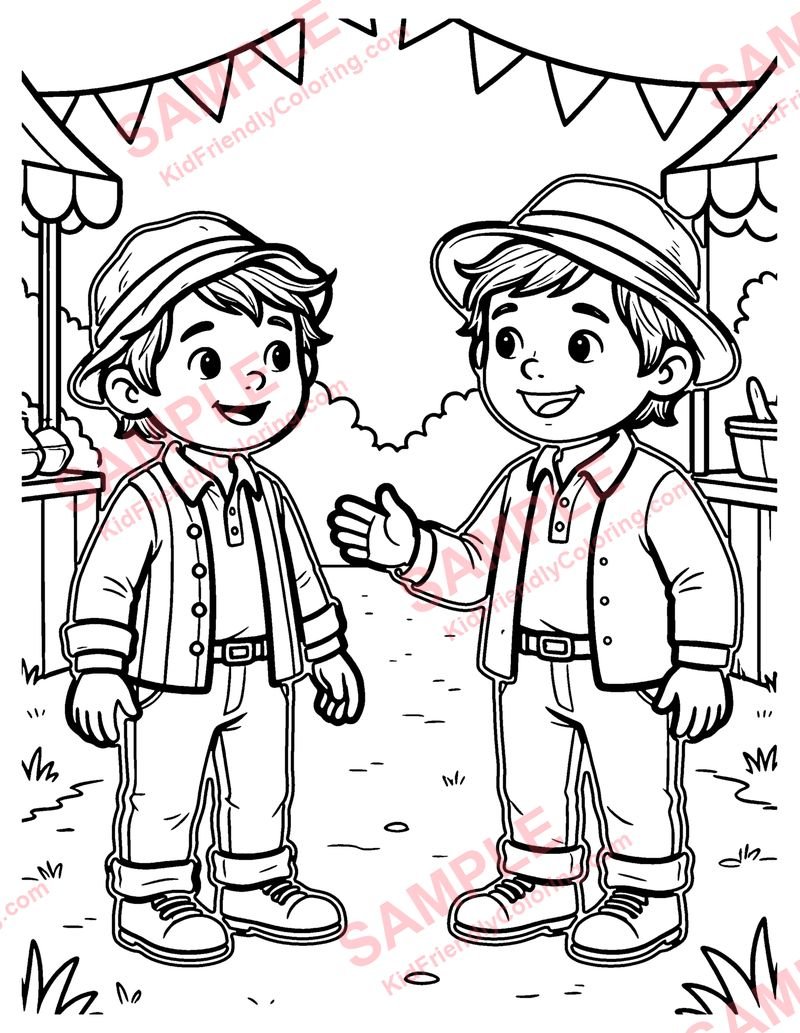 Simple Simon coloring page preview