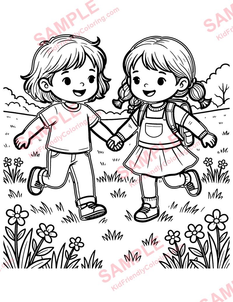 Skip to My Lou coloring page preview