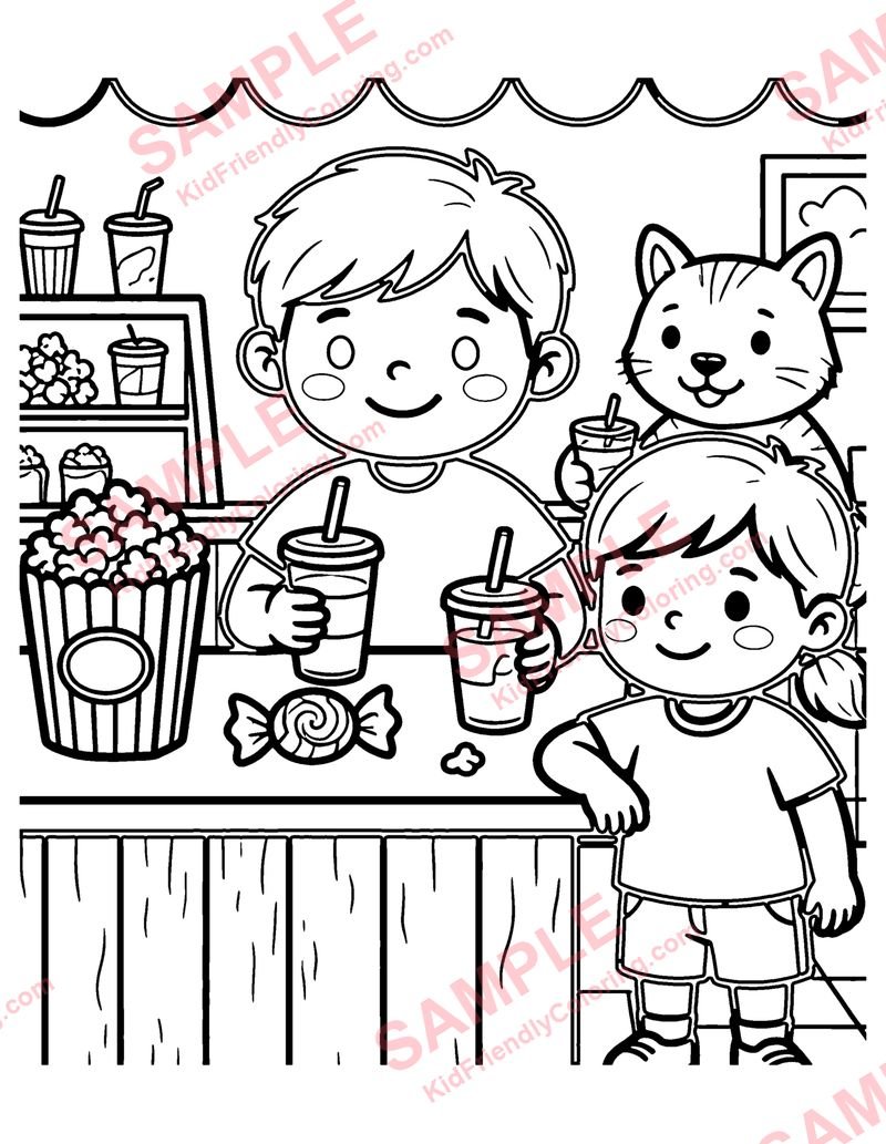 Snack Counter coloring page preview