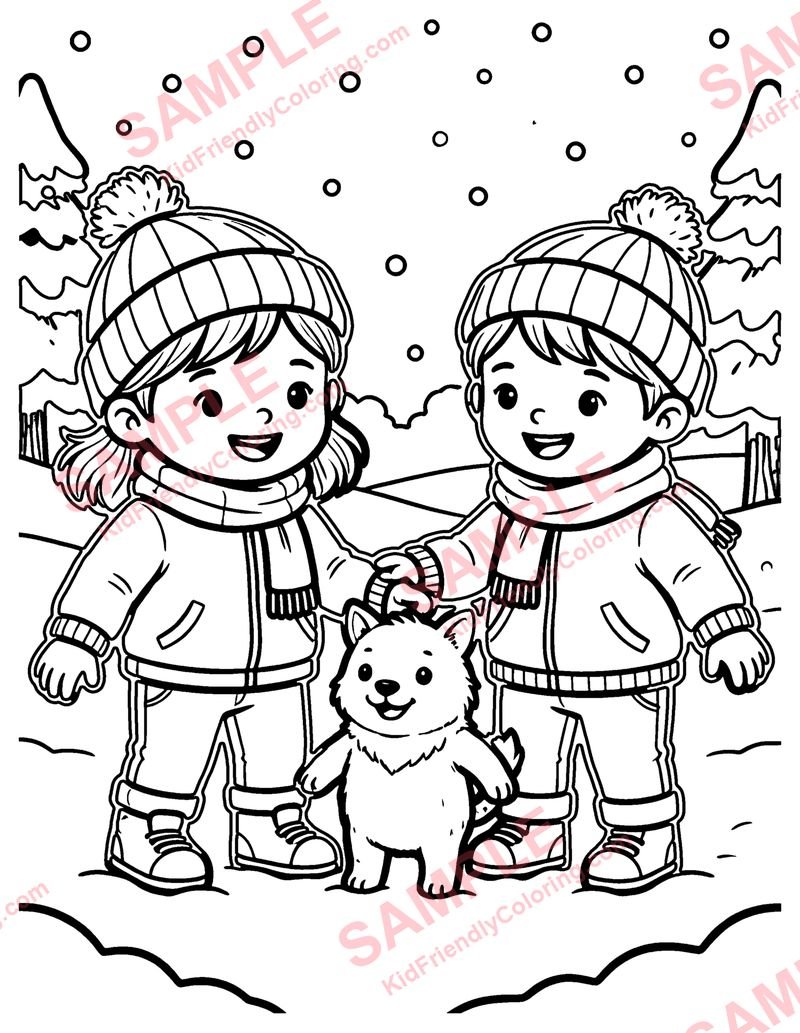 Snow Day coloring page preview