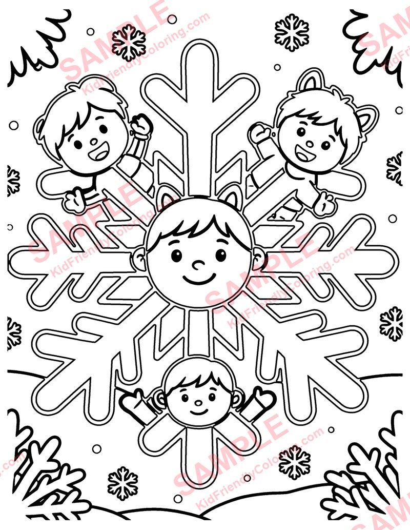 Snowflake Mandala coloring page preview