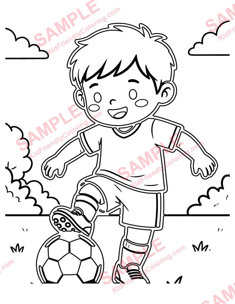 Soccer Kick coloring page preview
