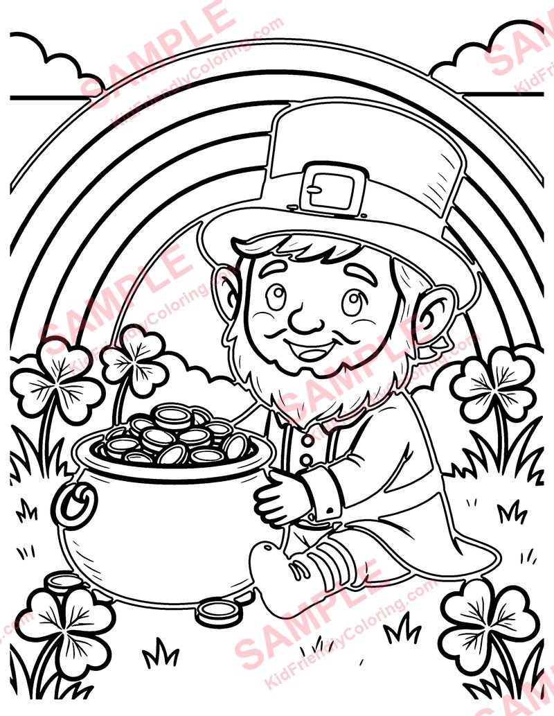 St. Patrick's Day coloring page preview