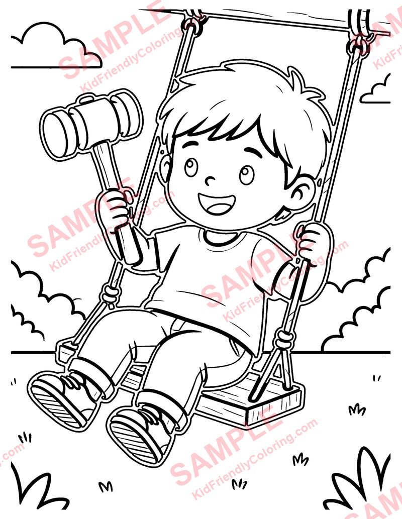 Strongman Bell coloring page preview