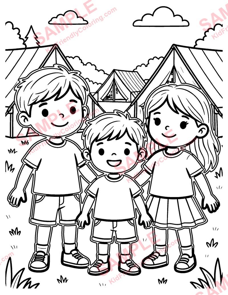 Summer Camp coloring page preview