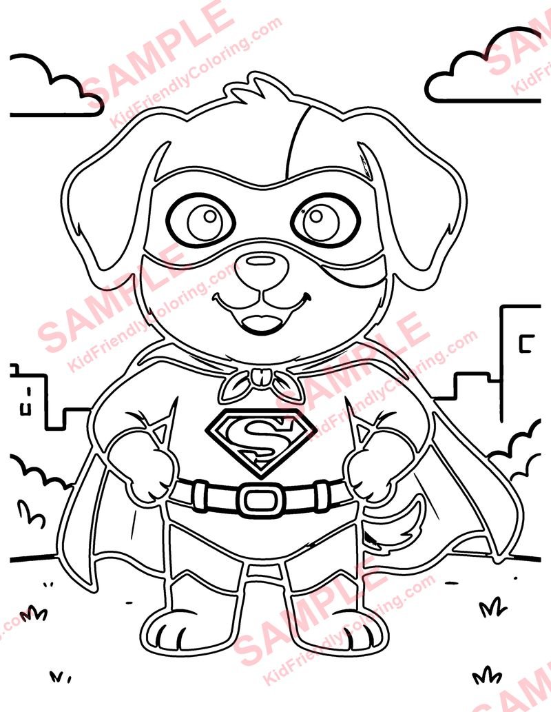 Super Pet coloring page preview