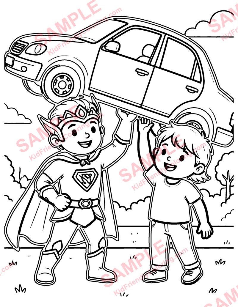 Super Strength coloring page preview