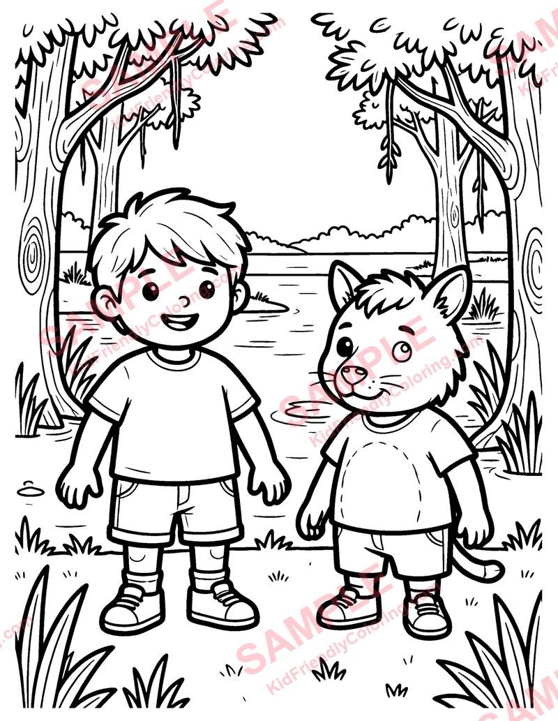 Swamp coloring page preview