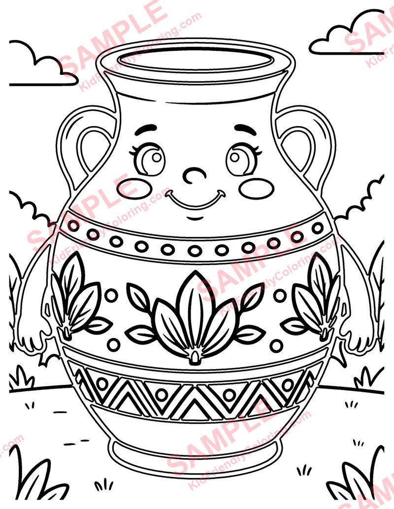 Talavera Pottery coloring page preview